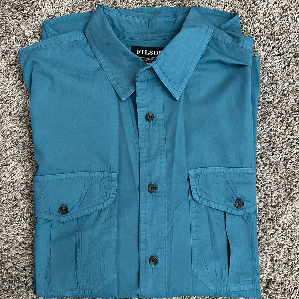 Filson washed feather cloth shirt
